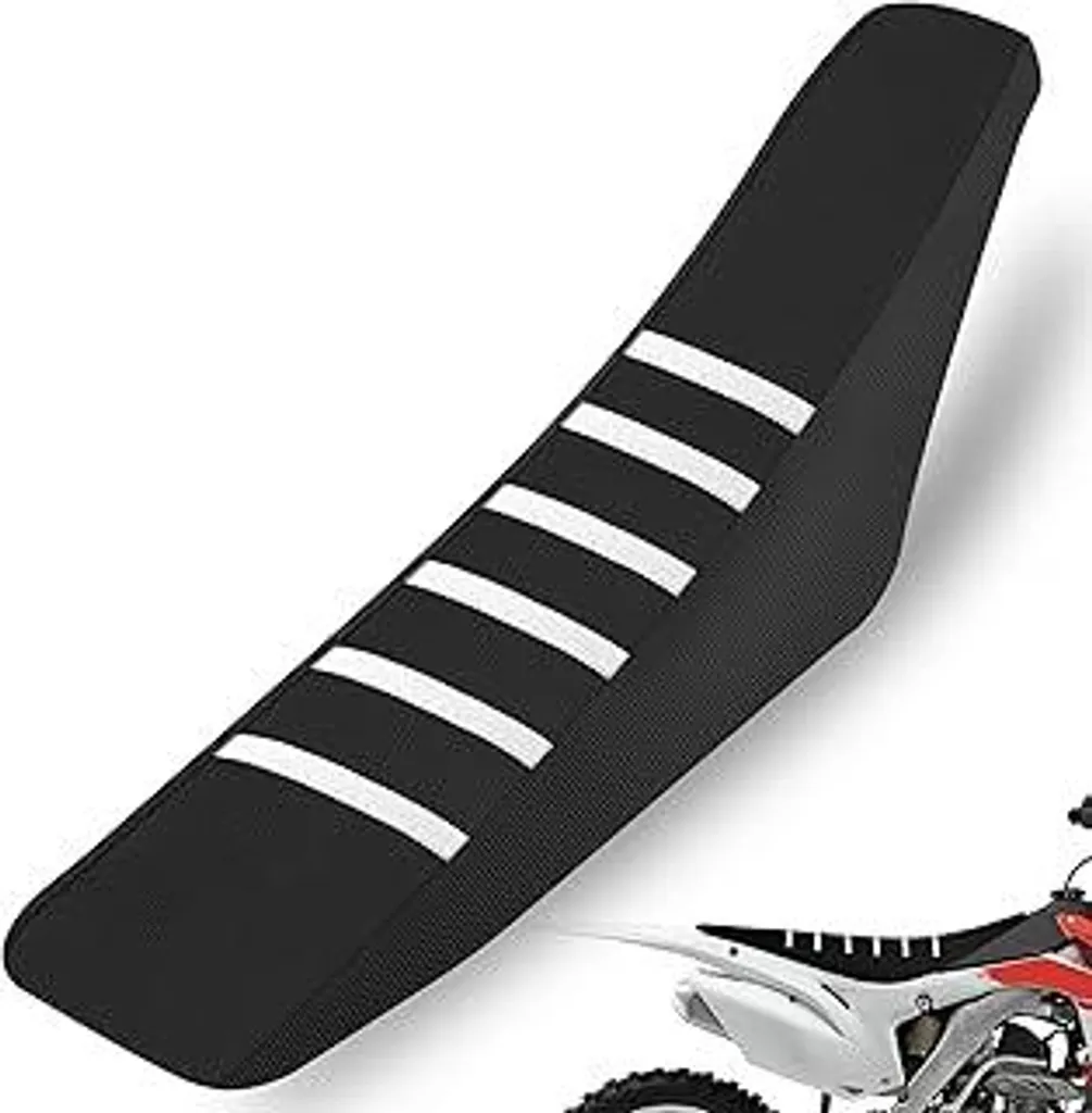 Coprisella Moto Cross Enduro Universale Strisce Bianche | Grip estremo