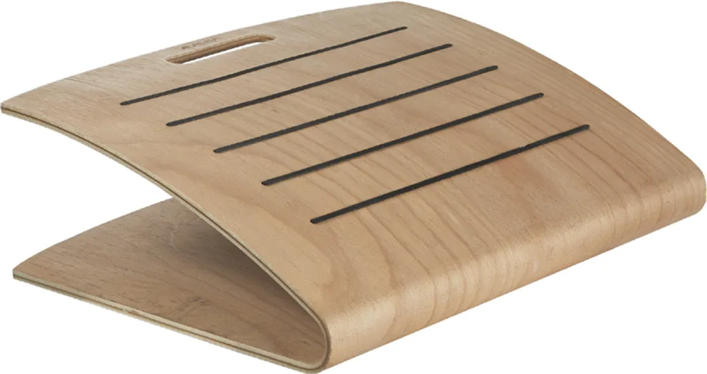 Repose-pieds ALBA MHFEET en hêtre naturel avec inclinaison ergonomique
