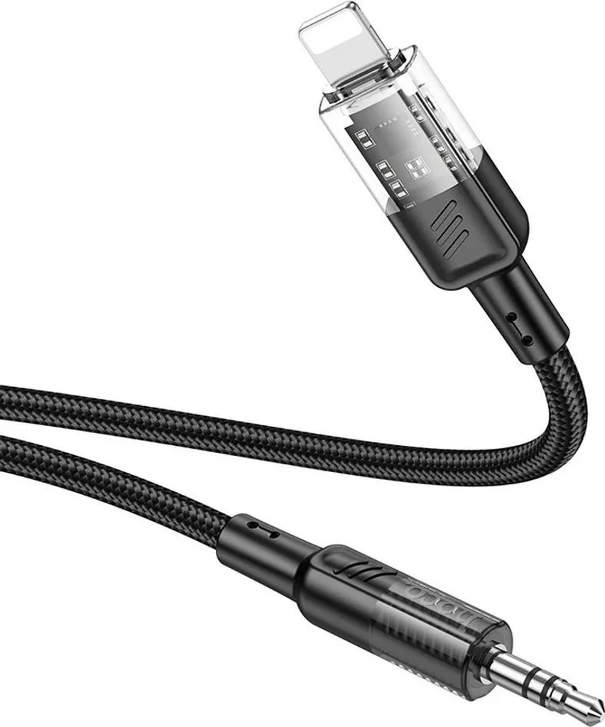 Hoco UPA27 Cavo Lightning a Jack 3.5mm 1.2m - Nero Resistente