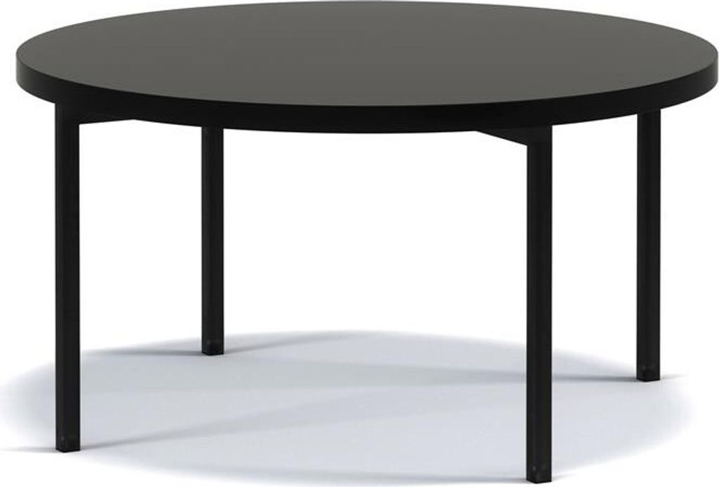 BETTSO Beistelltisch Kaffeetisch Couchtisch Sofatisch Nachttisch Betttisch Laptoptisch Gestell aus Metall Tischplatte aus Holz HANS C Schwarz Glanz