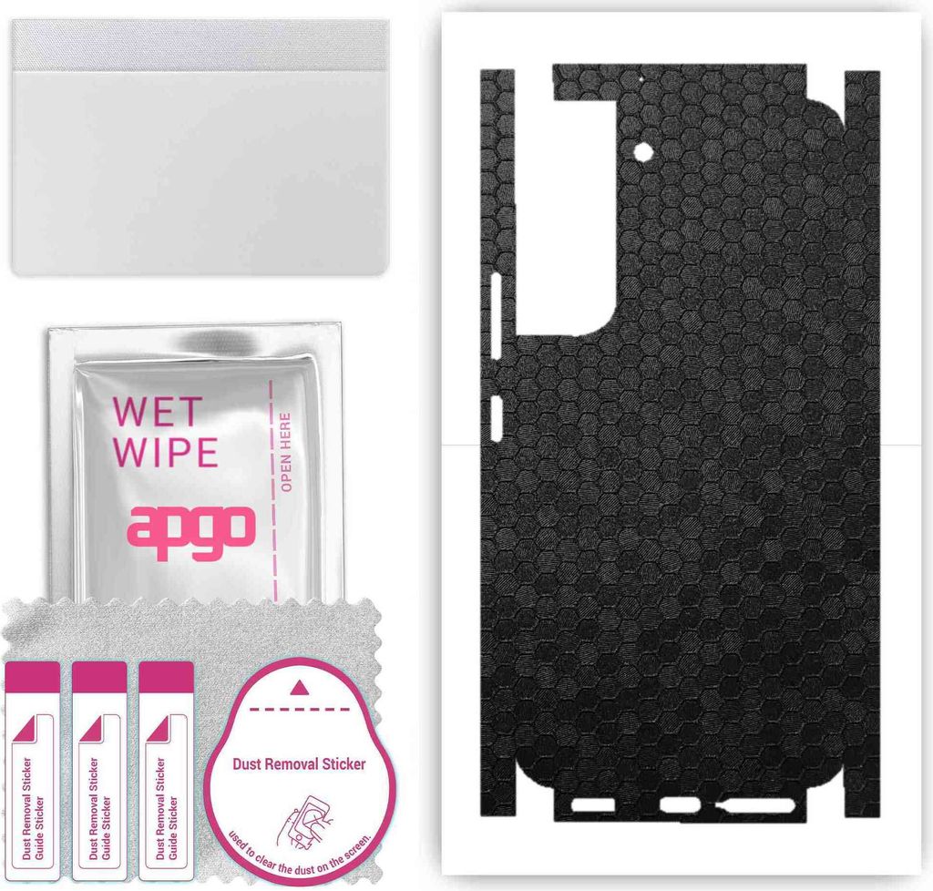 apgo Rückseite + Seiten Schutzfolie, Skin, kompatibel mit Samsung Galaxy S22, Hinten Displayschutzfolie aus Vinylfolie, kratzfest, einfache Montag...