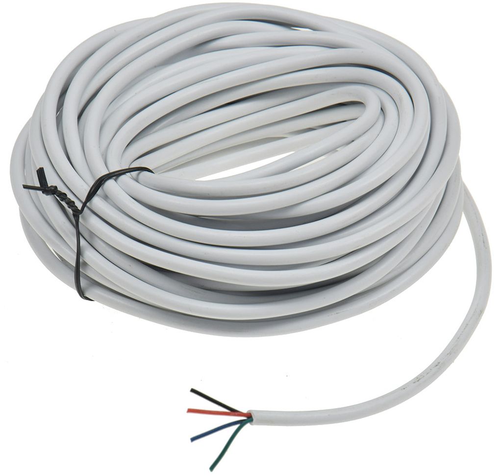 Verlegekabel für RGB LED-Stripes, 3,5mm, 10m, 4 adrig-rot-grün-blau-schwarz, rund
