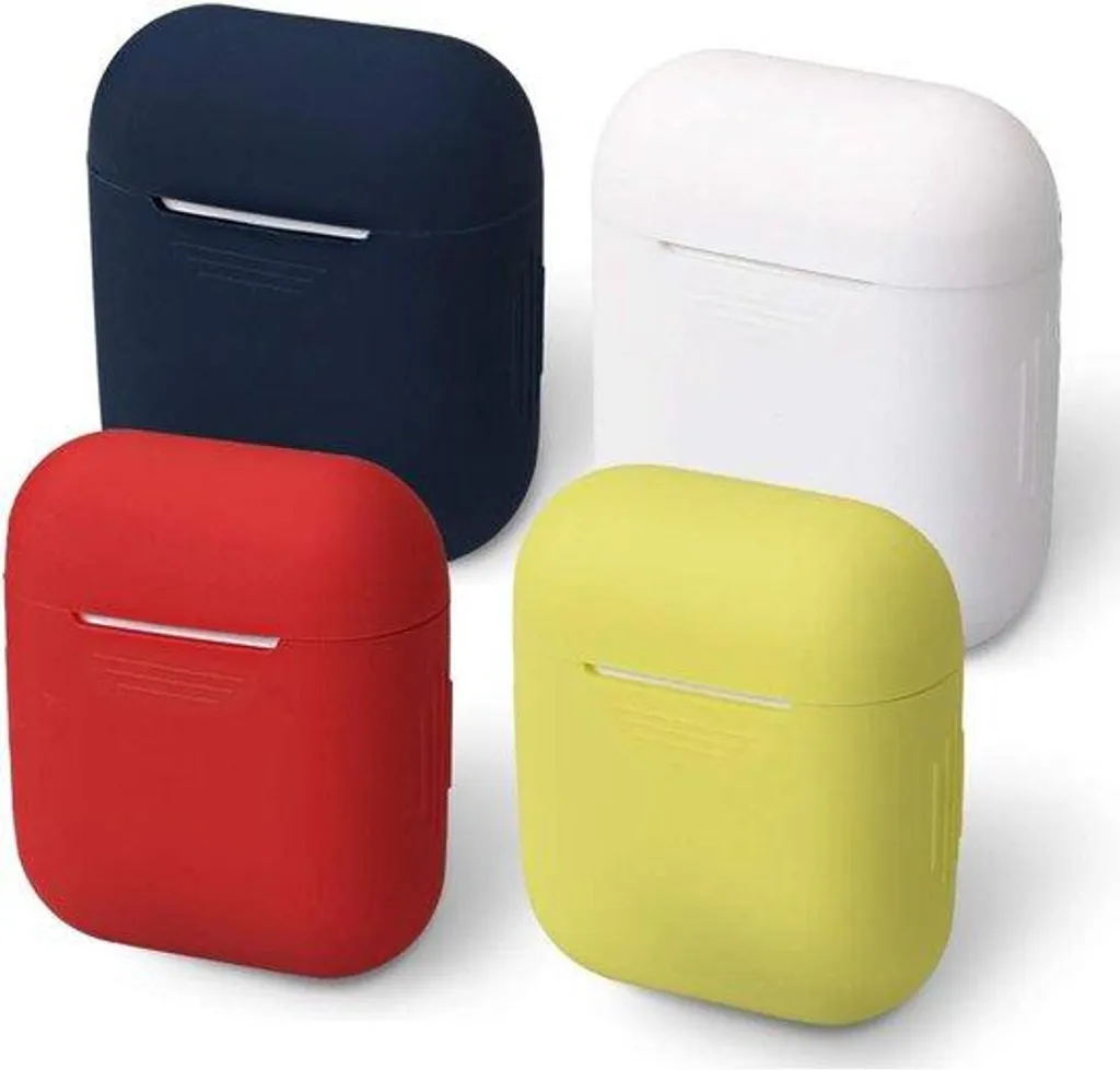 Coque de protection silicone pour écouteurs sans fil - Lot de 4 couleurs