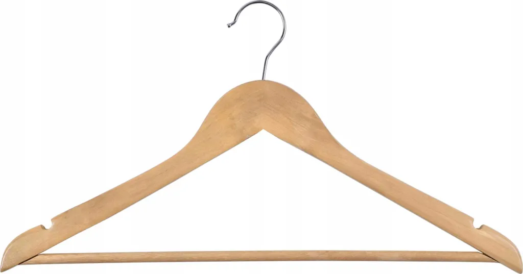 Cintres bois marron clair 100 pièces RONDO : fini les habits froissés