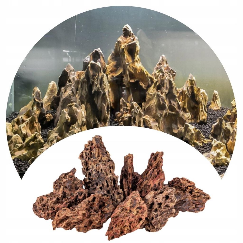 Aquarium Deko Steine Dragon Rock 1 kg Grau Hoehlenstruktur