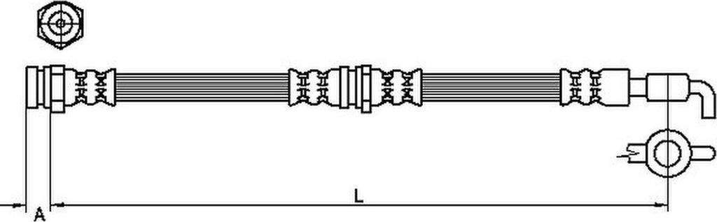 METZGER 4111037 Bremsschlauch für FORD RANGER (ER, EQ) für MAZDA B-Serie Pickup (UN)