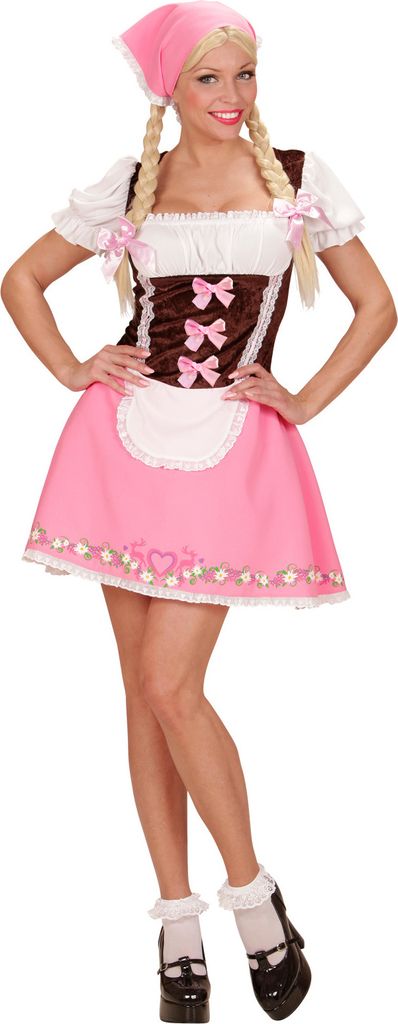 BAVARIAN GIRL (Kleid mit Petticoat, Halstuch) Größe XL
