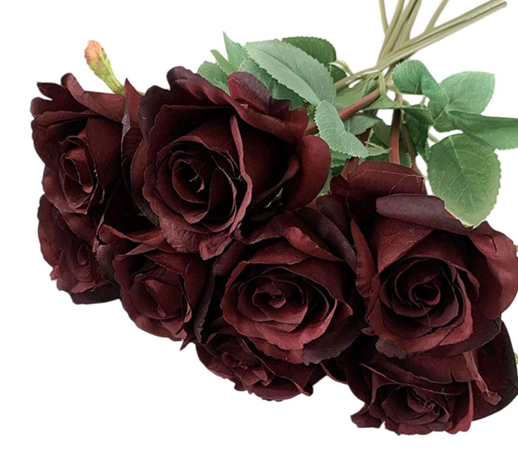 Künstliche Blume, Seidenblumenstoff, weiche, biegsame Blütenblätter, flexible Stiele, realistisches Aussehen, künstliche Rosen, Hochzeitssträu...