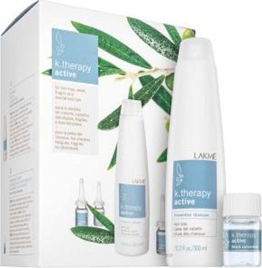 Lakmé K.Therapy Active Pack Set gegen Haarausfall 300 ml + 8 x 6 ml