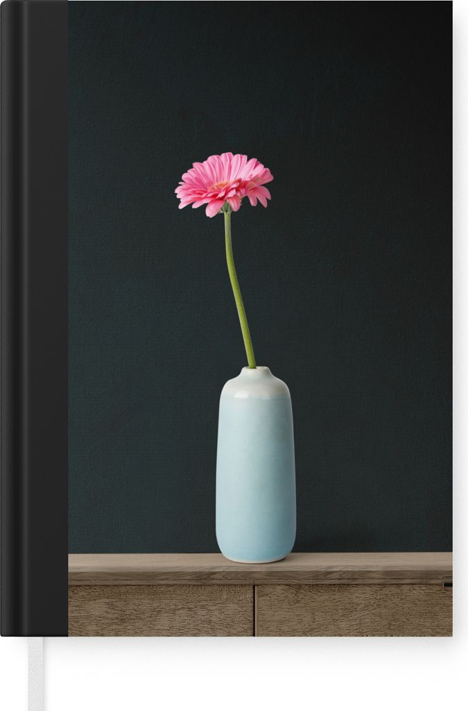 MuchoWow Notizbuch Tagebuch Haushaltsbuch Notebook A5 Blume - Rosa - Stilleben - Notizblock - Notizheft - Notebook - Schreibblock - Papier