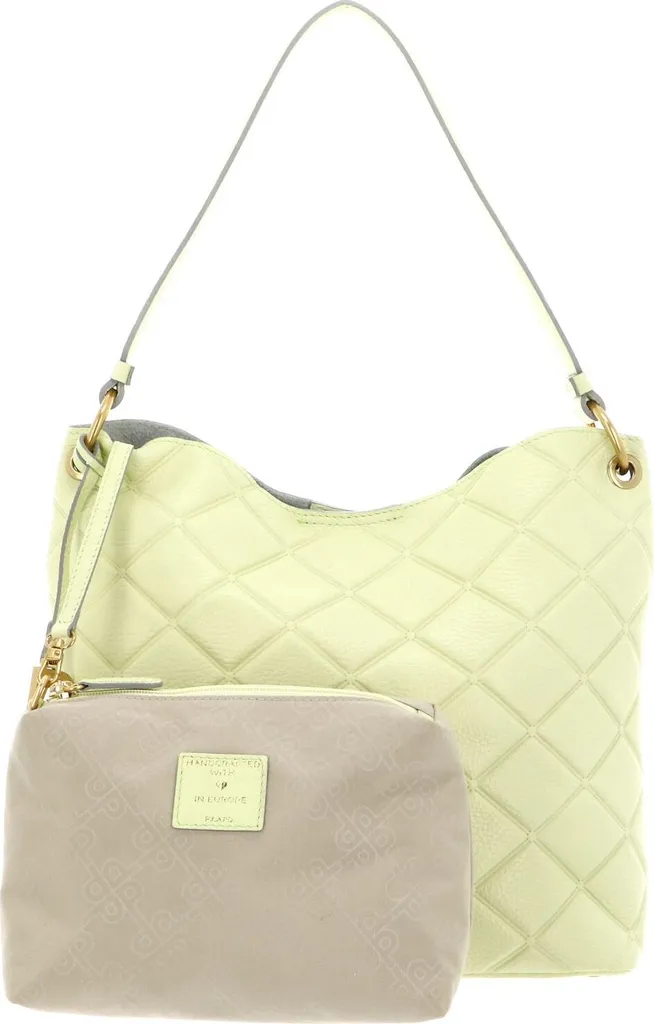 Petit sac Broadway Limoncello en cuir jaune clair avec anse ajustable