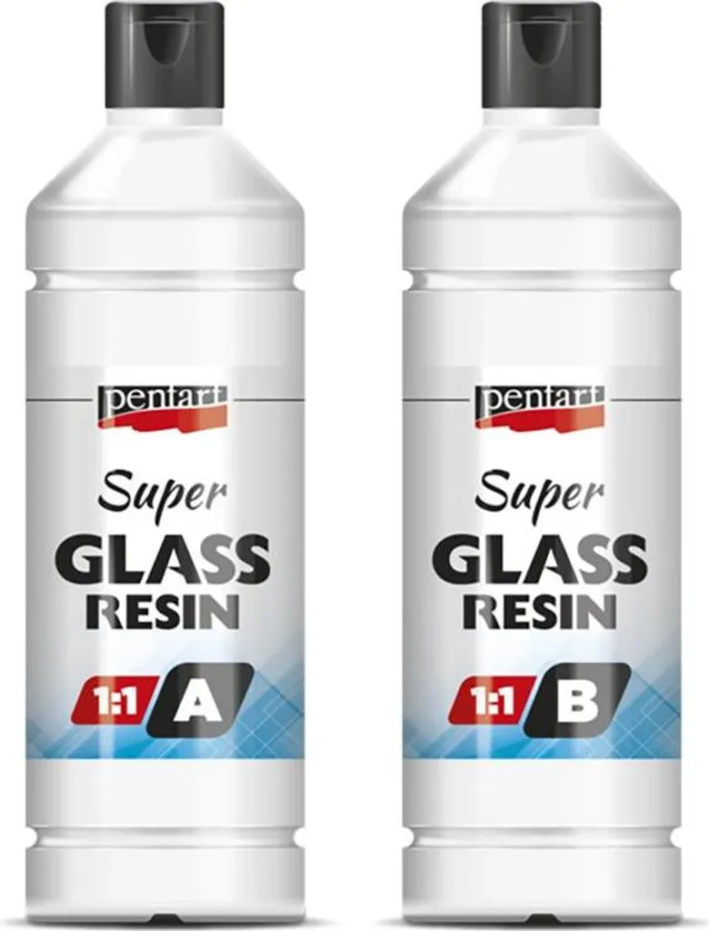 Pentart Super Glass Resin Set 250ml : résine transparente pour bijoux