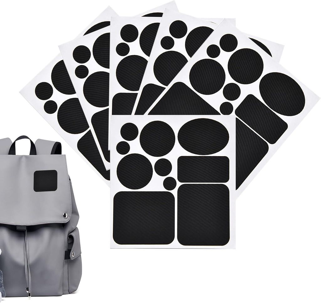 6er-Pack schwarze Stoffreparaturflicken für Daunenjacken, Outdoor-Ausrüstung, Zelte, Schlafsäcke und Rucksäcke
