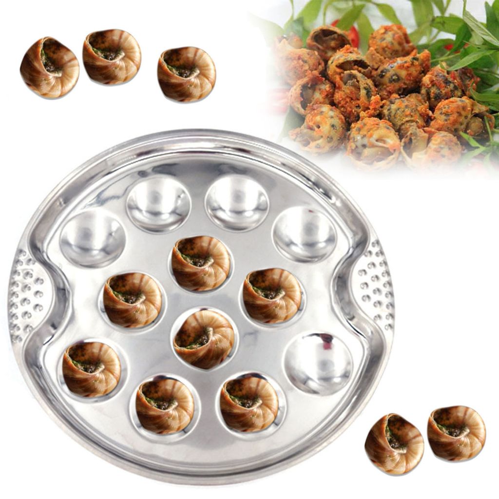 Escargot Plate Easy Clean 12-Löcher hitzebeständige leichte Produktbild 
