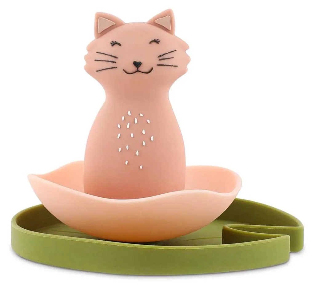 Jouet de dentition et bain pour bébé Fleur flottante Trixie Chat rose