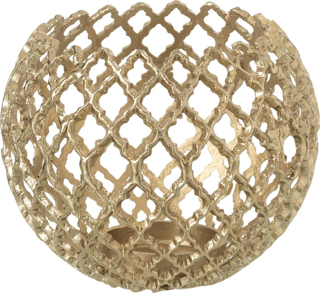 Grand Chandelier en Aluminium Doré J-Line - Bougeoir de Table Luxe