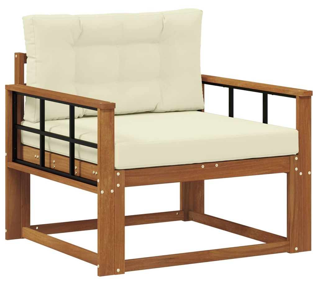 vidaXL Outdoor Mittelsofa Massivholz Akazie Natur