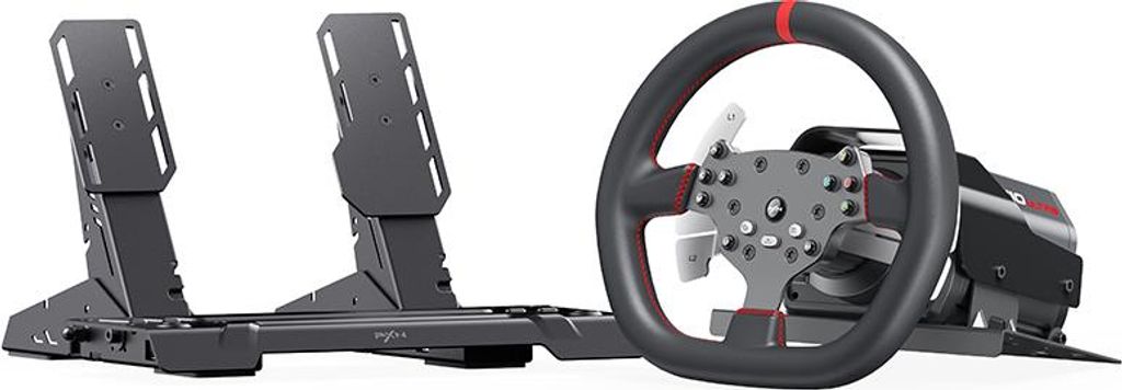 PXN V10 Ultra Direct Drive Racing Wheel mit Pedalen, 3.2Nm Force Feedback, 270mm D-Form Lenkrad, programmierbare Tasten, Hall-Sensor, für PC/Xbox/PS4