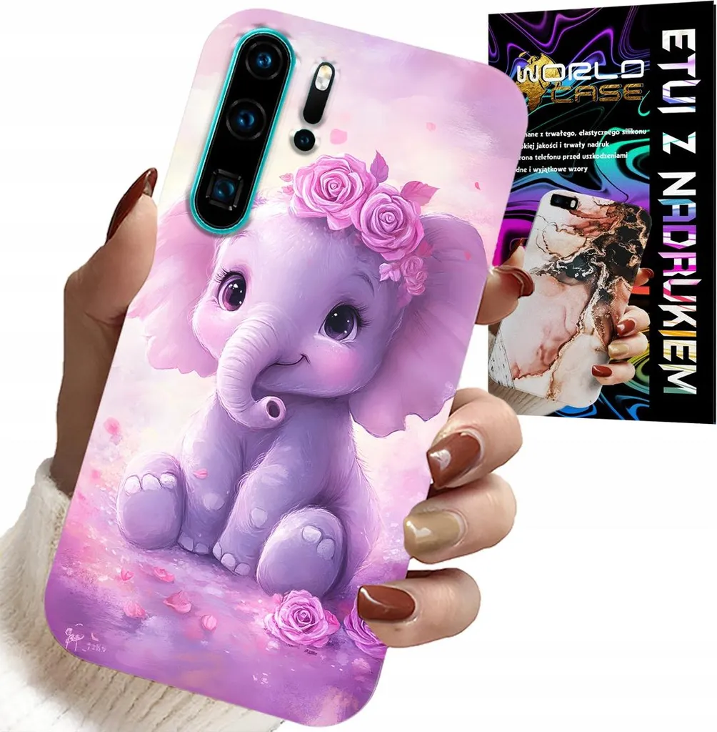 Cover Huawei P30 Pro Elefante Rosa - Trendy Case + Screen Protector