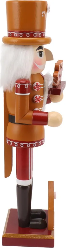 Poupée Décorative en Bois 35cm Figurine de Collection Multicolore