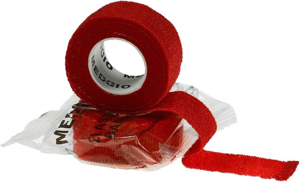 24 Haftbandage, Fingerschutz, Feilschutz, Fingerpflaster, 2,5cm x 4,5m rot