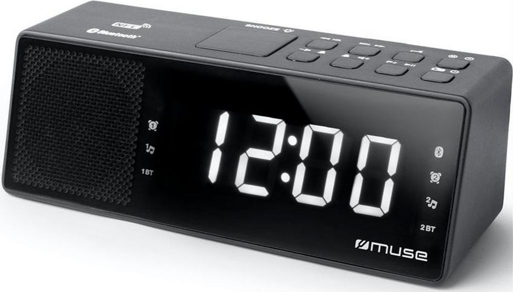 Radio-réveil double alarme noir - Muse - M172BT - Image du produit 
