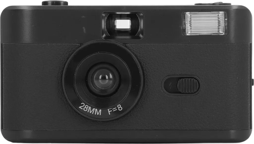 Appareil Photo Argentique 35mm Compact Réutilisable Style Rétro Noir - 3