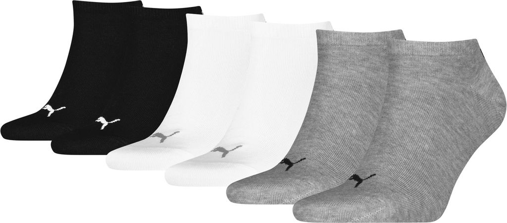 Uni Sneaker schlicht 3er-Pack – Grau Weiß Schwarz – 47-49