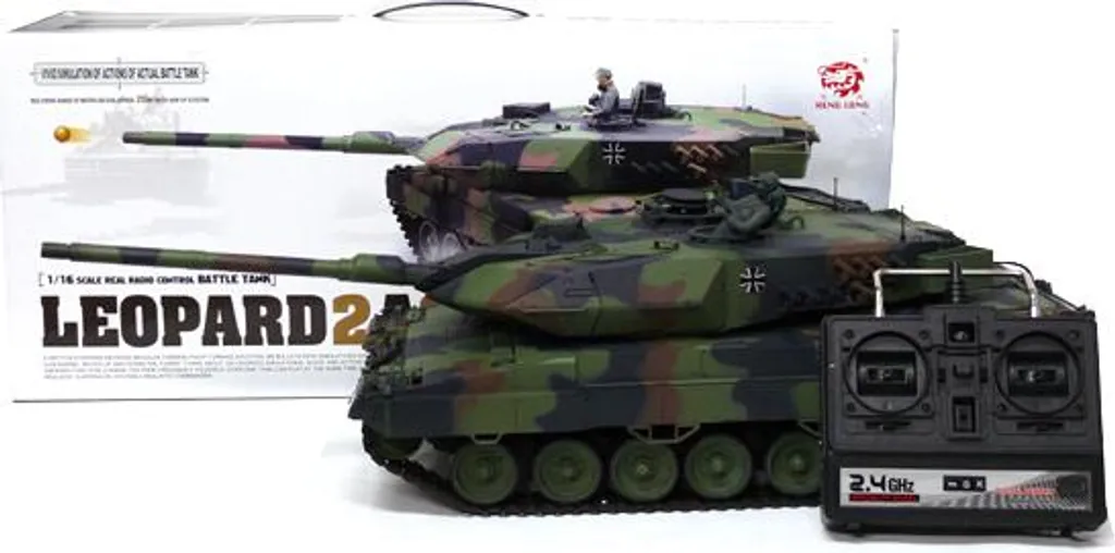 Char Leopard 2A6 RC 1/16 Camo pour Simulation de Combat et Collection - 6