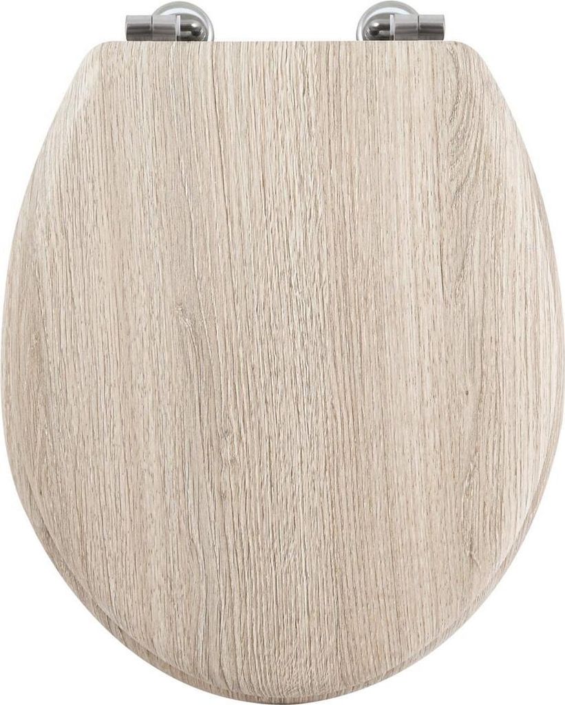 MSV WC Sitz Toilettendeckel MDF Holzkern "Parkett" Produktbild 