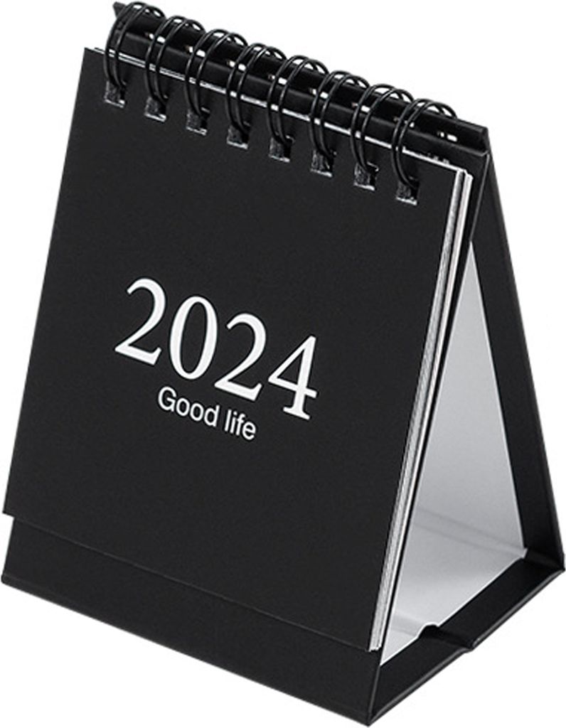 Mini-Tischkalender, Spiralfeder, Seitenumblättern, Datumsaufzeichnung, 12-Monatskalender zum Planen, Ereignisprotokoll, tragbares Planbuch im einf...