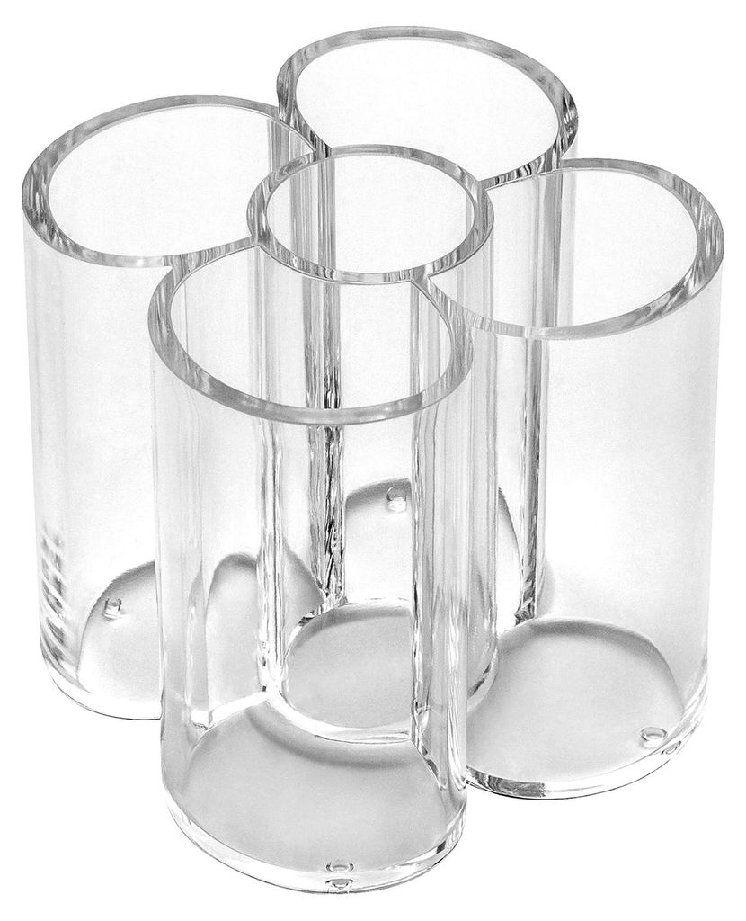 Organizer aus 5 Röhren aus klarem Acryl, farblos
