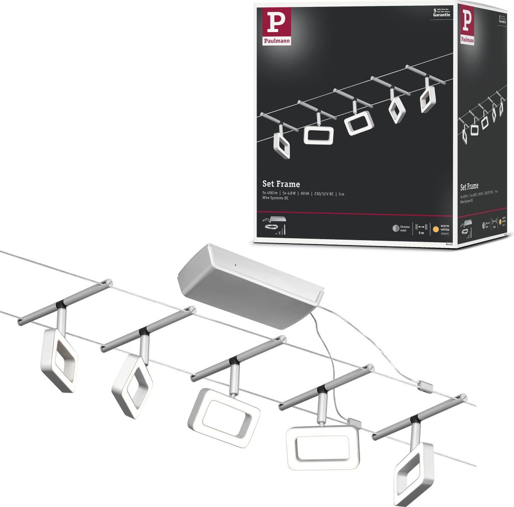 Paulmann CorDuo LED Seilsystem Frame Basisset Produktbild 