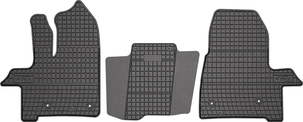 Tappetini in Gomma Inodore Ford Transit 2019-2025 3 Pezzi Neri