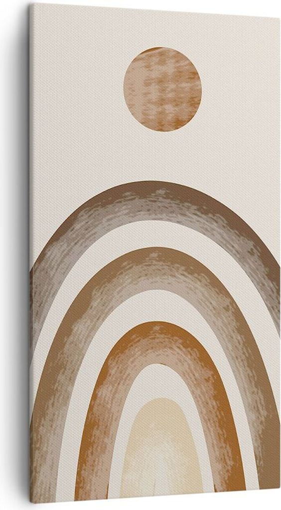 Bild auf Leinwand - Leinwandbild - Einteilig - Stück geometrisch Boho - 45x80cm - Wand Bild - Wanddeko - Wandbilder - Leinwanddruck - Bilder - Wan...