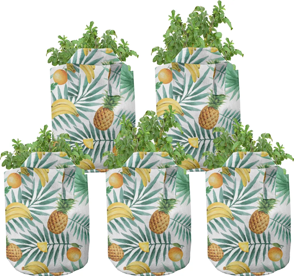Sac de plantation 7 gallons en tissu avec poignées - Lot de 5 pots