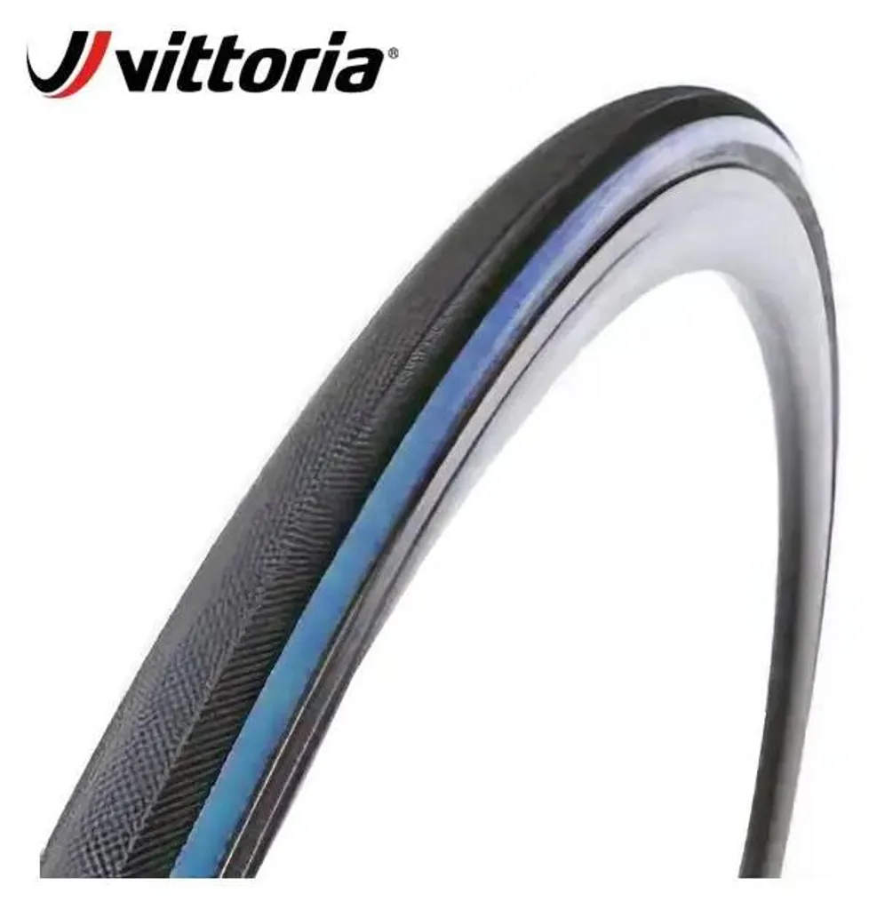 Vittoria Corsa Evo CX 21-622 pneu vélo route tubulaire noir et bleu