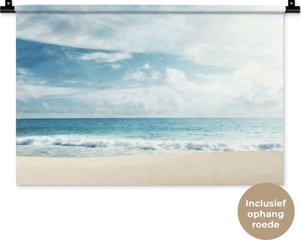 MuchoWow Wandteppich Wandbehang Strand - Meer - Sommer 60x40 cm Tapisserie Dekoration Wandtuch - Wanddekorationen