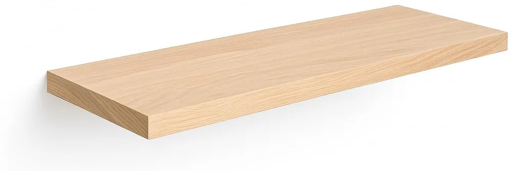 Tablette murale flottante aspect bois naturel 60 cm pour salon et bureau