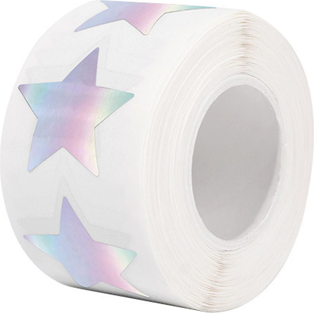 500 Stück Laser Sterne Aufkleber, Glitter Stern-Aufkleber, 2,4cm Klein Selbstklebende Sterne Etiketten, Motivationsaufkleber für Kinder, Motivati...