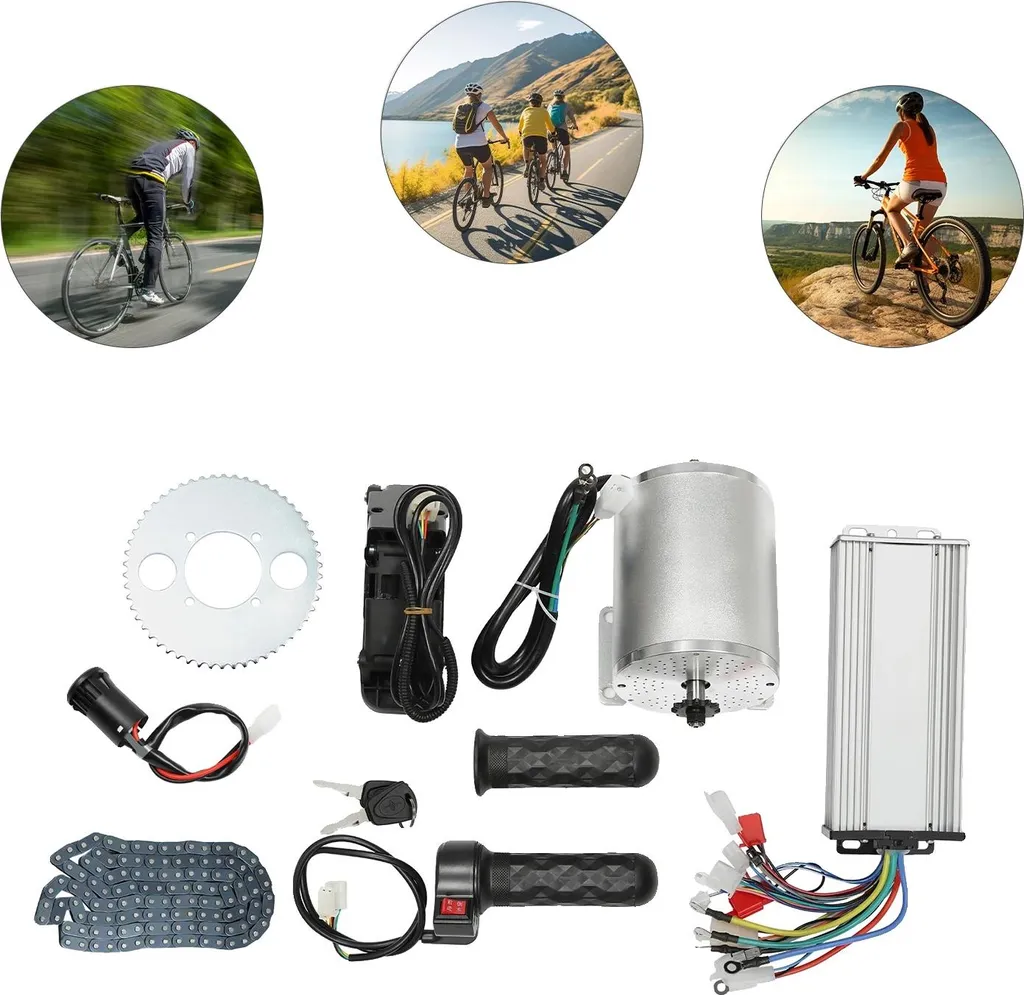 Kit Moteur 3000W avec Couple 5,4 Nm pour Véhicule Électrique de 200 kg