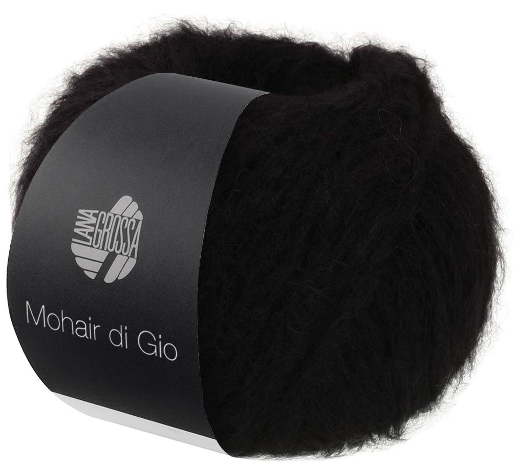 Wełna gruba - Mohair by Gio 0016 schwarz Zdjęcie produktu 