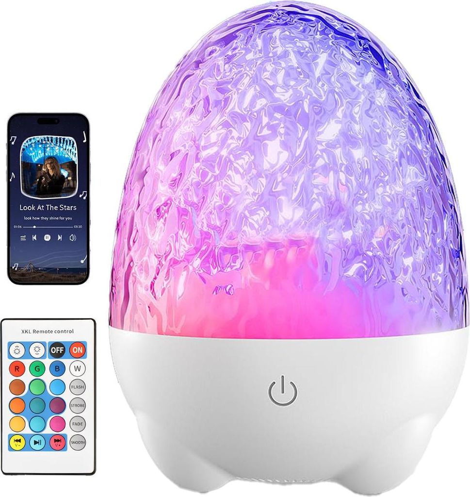 Sternenhimmel Projektor mit 17 Lichtfarben, RG-Dimming, Bluetooth und Touch-Steuerung, für Galaxy-Effekt im Zimmer
