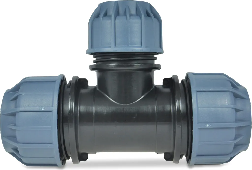 Raccord à compression Té réduit 90° en PP 25x20x25mm irrigation jardin