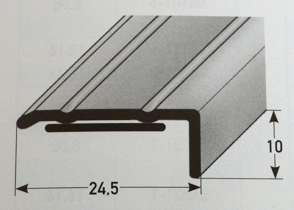 Winkelprofil 1 m sk 10x24,5mm Aluminium Bronze hell