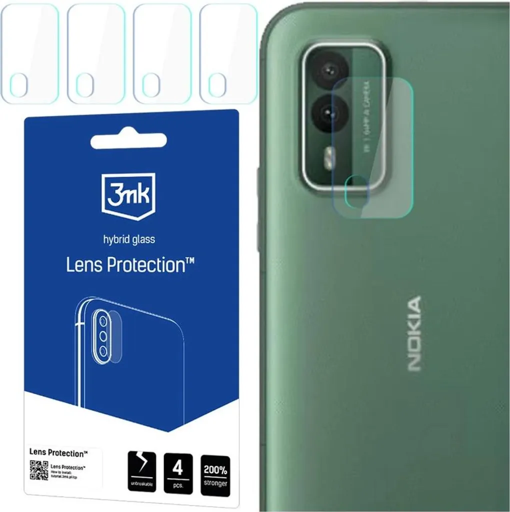 3mk Lens Protection per Nokia XR21 - Vetro Ibrido Anti-Graffio 4 Pezzi