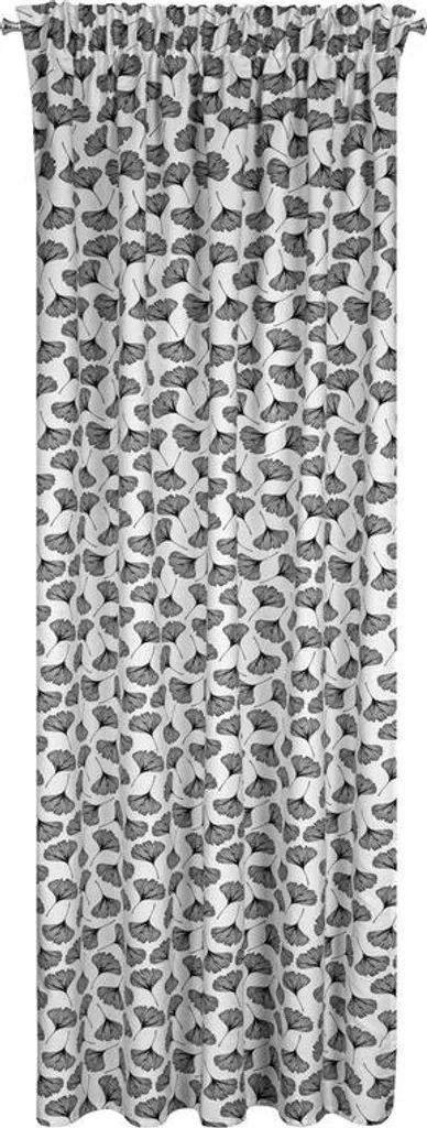 Rideau Occultant Léger 140x270 cm Kemi Blanc et Noir pour Salon Moderne