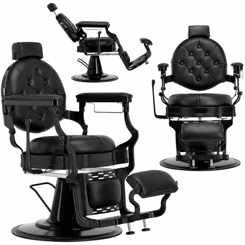 Barberstuhl Logan - Hydraulischer Friseurstuhl für Produktbild  KI-generiertes Bild