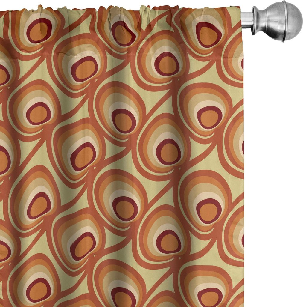 ABAKUHAUS Burnt orange Vorhänge, Gardinen, Retro Produktbild 