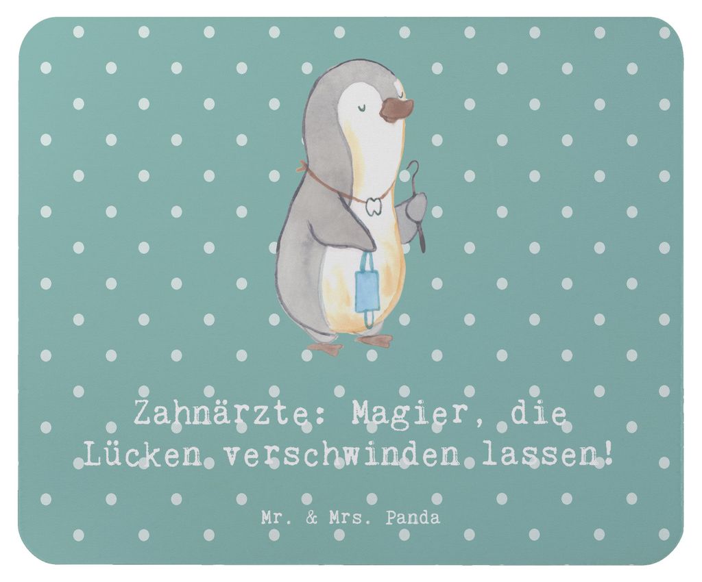 Mr. & Mrs. Panda Mouse Pad Zahnarzt Magier - Meeresbrise - Geschenk, Mousepad, Mauspad, Lücken verschwinden lassen, mousematte, laptop, Zahnschmer...